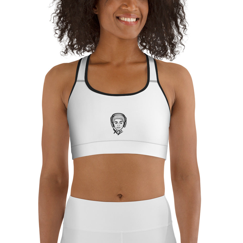 Xaza White Sports bra