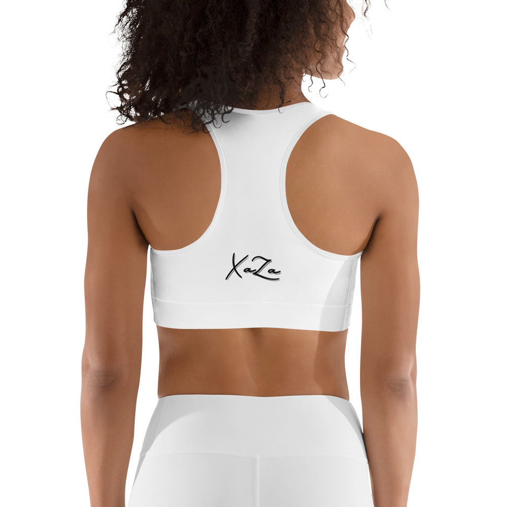 Xaza White Sports bra