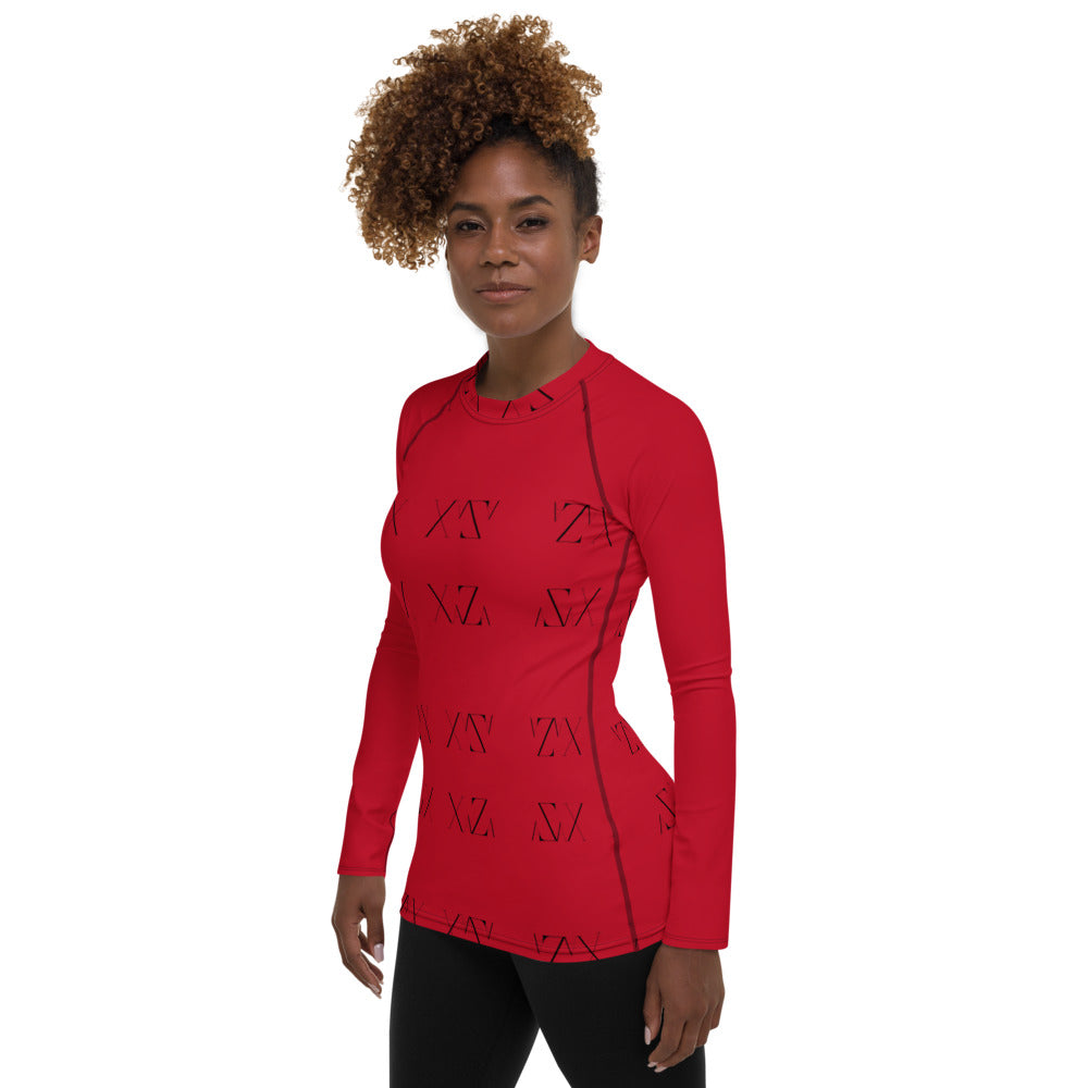 Xaza Red Women's Rash Guard