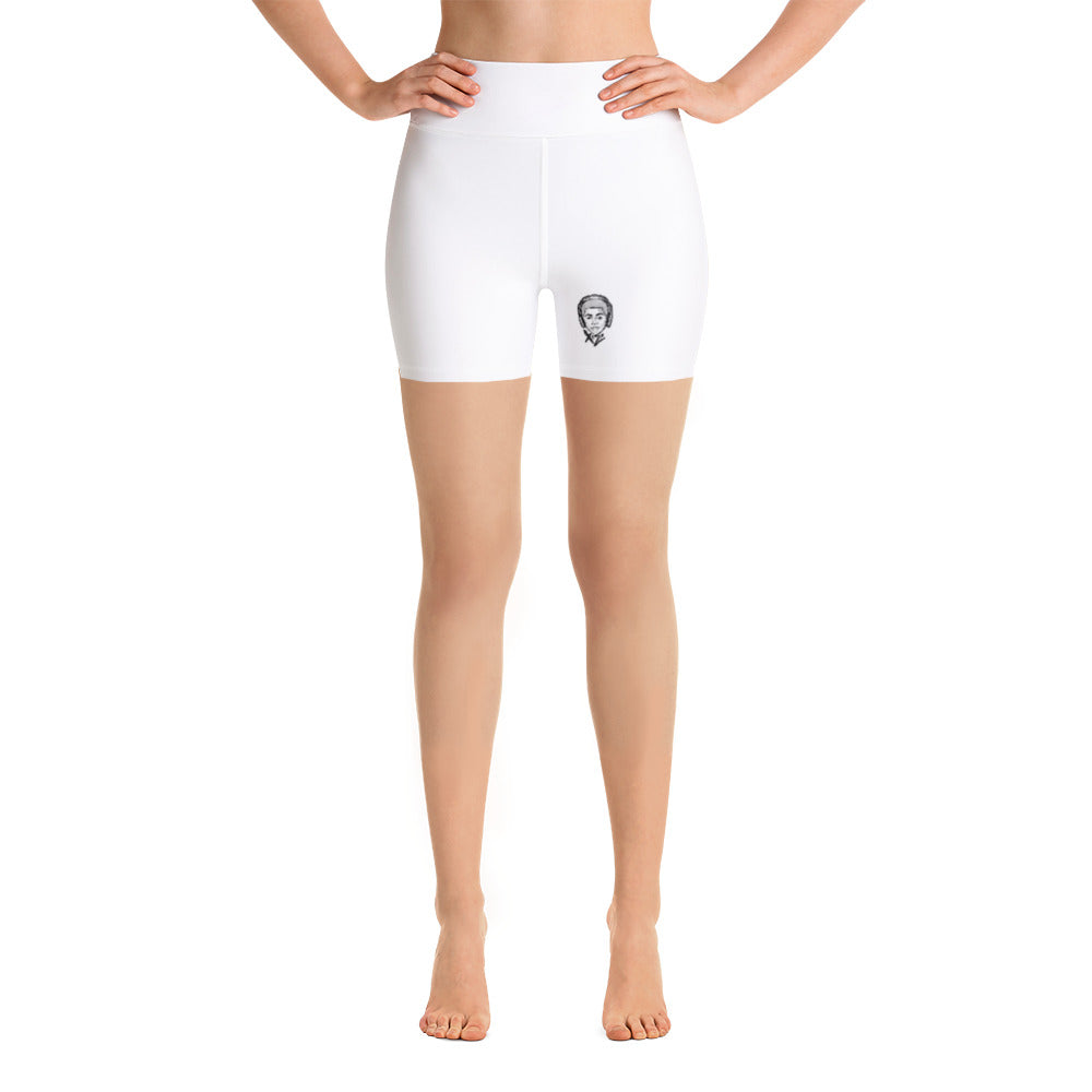 Xaza White Yoga Shorts