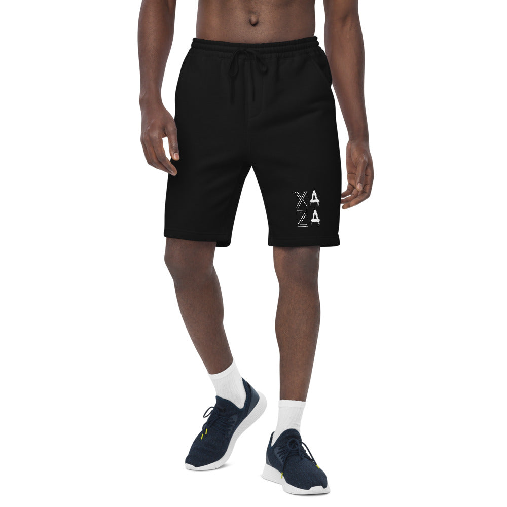 Xaza BW Paint Men's fleece shorts