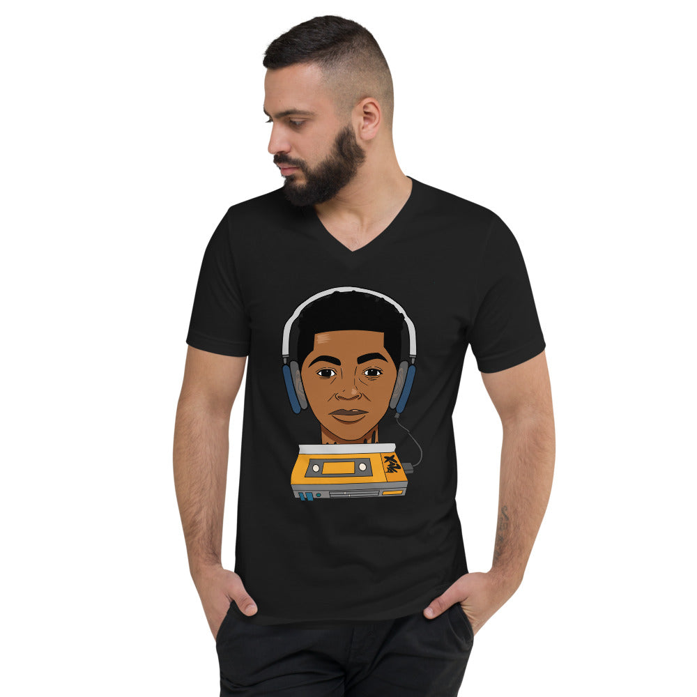 Xaza Headphones V-Neck T-Shirt