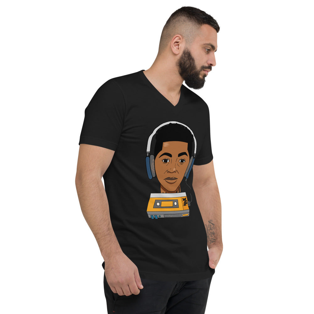 Xaza Headphones V-Neck T-Shirt