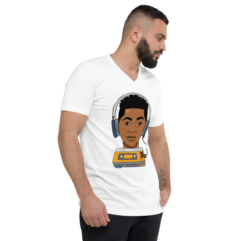 Xaza Headphones V-Neck T-Shirt